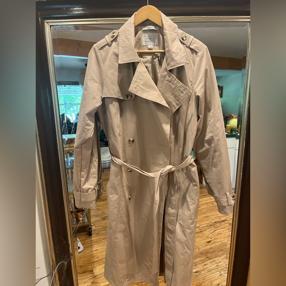 a new day Tan Trench Coat with Belted Waist